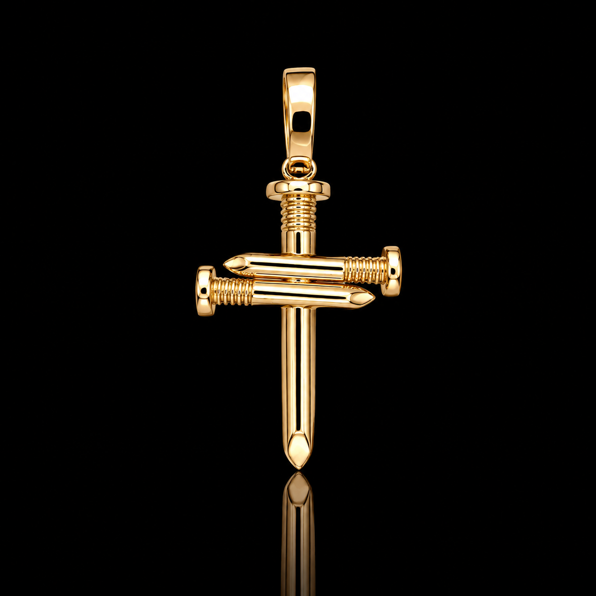 Mini Plain Triple Nail Cross