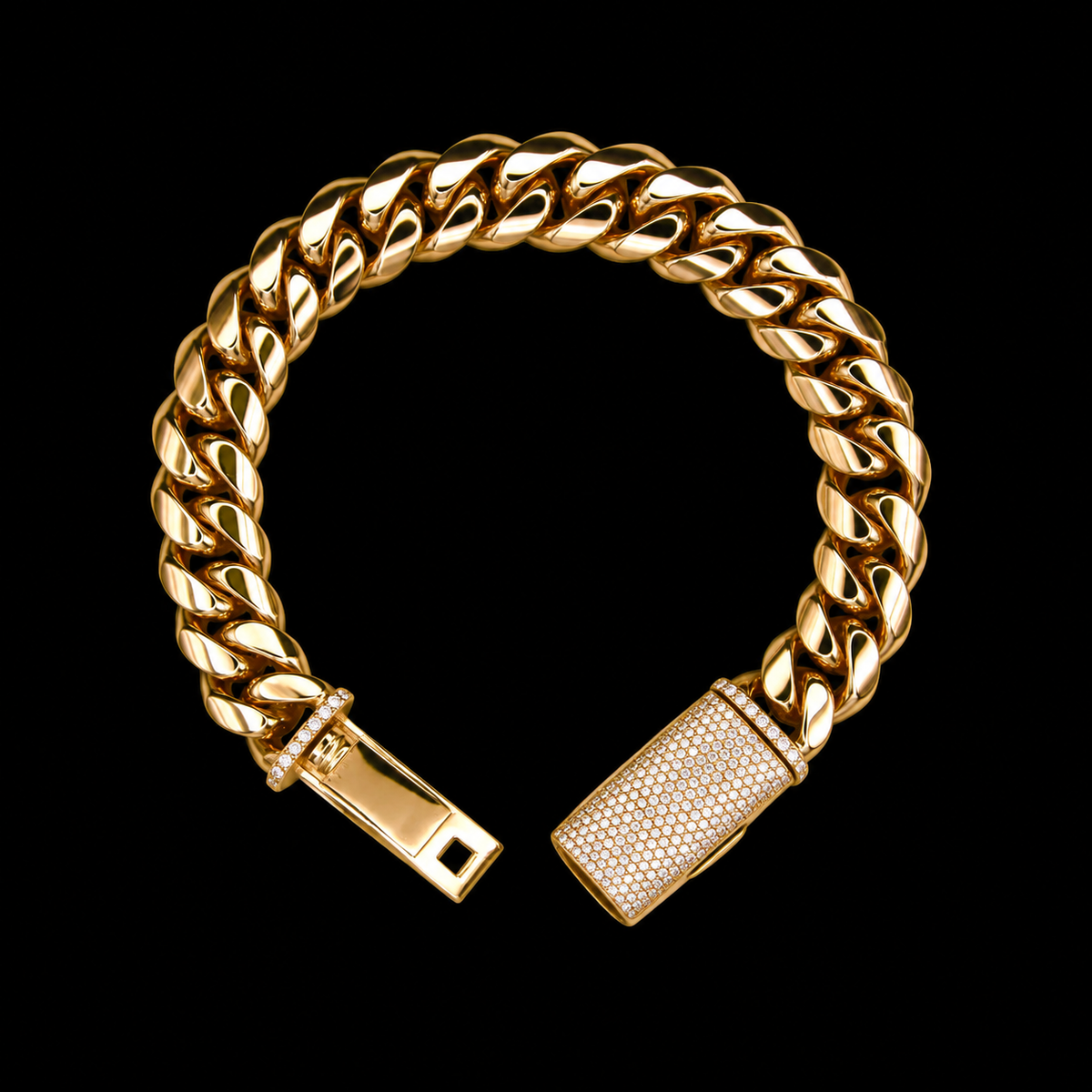 Diamond Lock Miami Cuban Bracelet