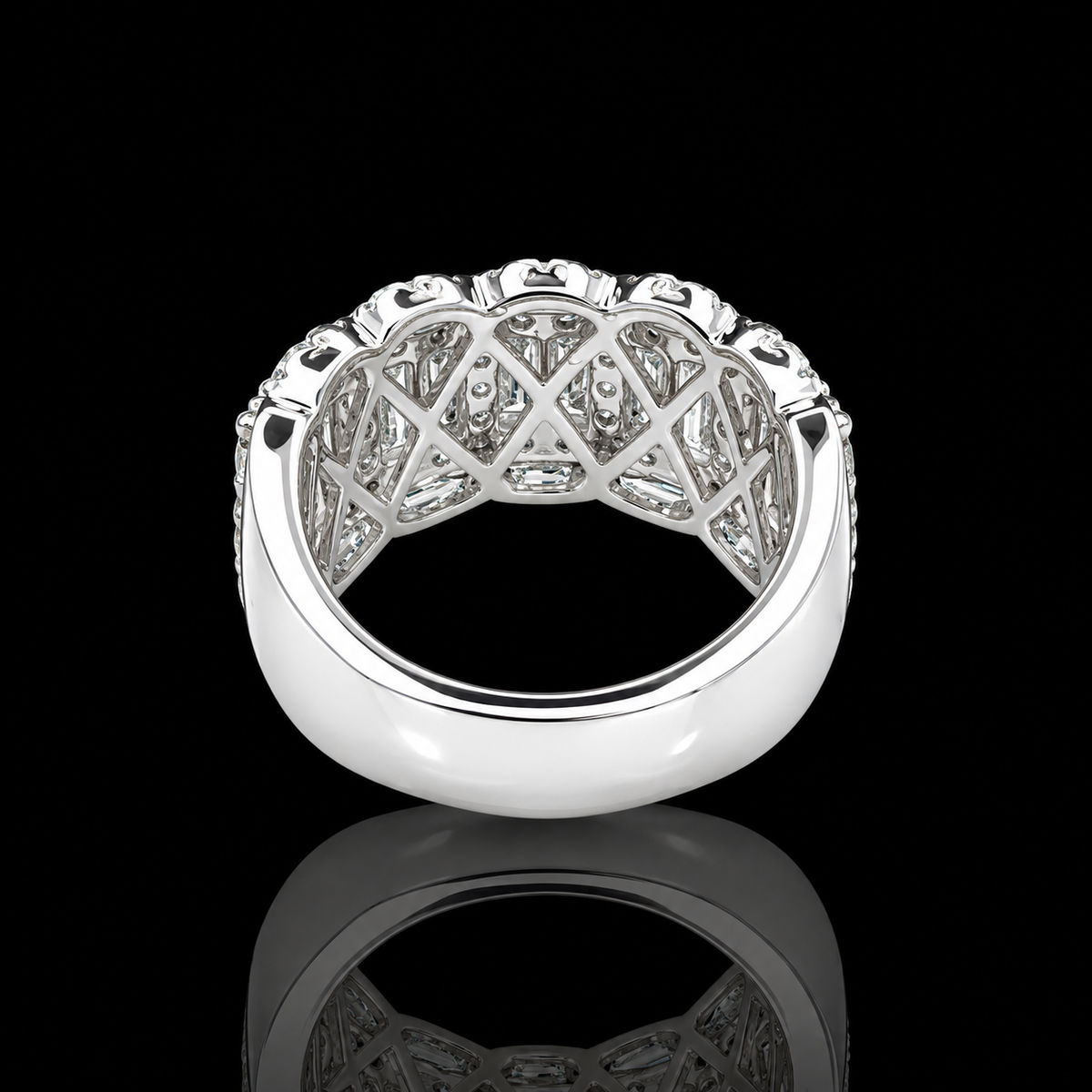 Baguette x Round Ladies Diamond Ring