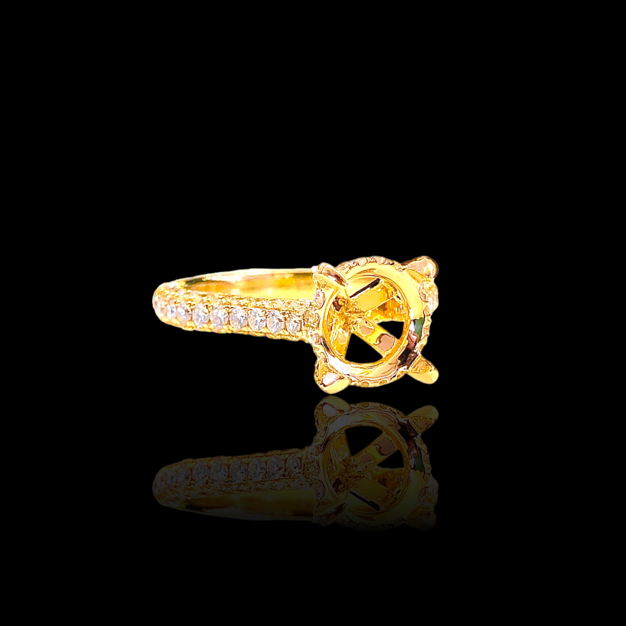 Round 3D Pave Setting
