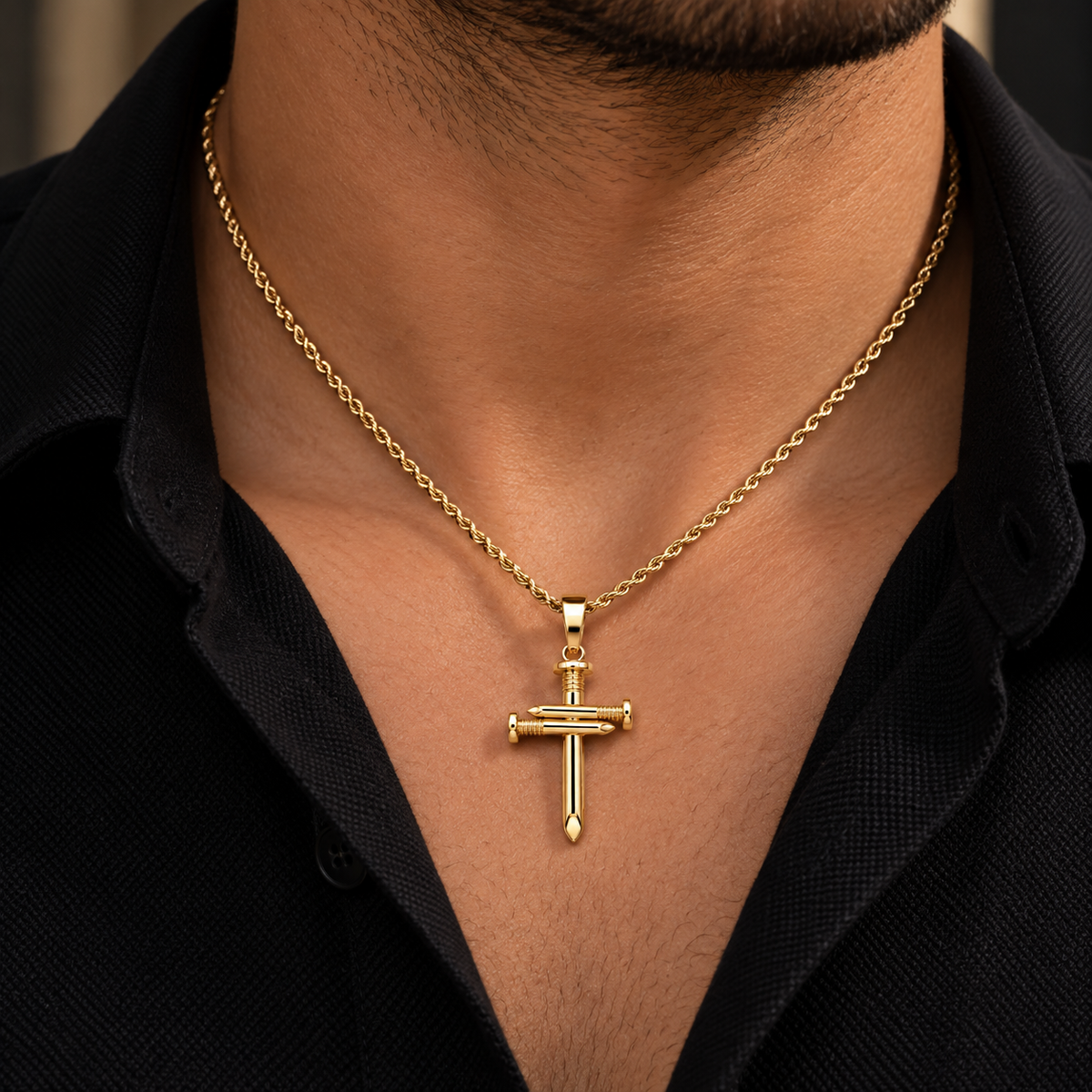 Mini Plain Triple Nail Cross