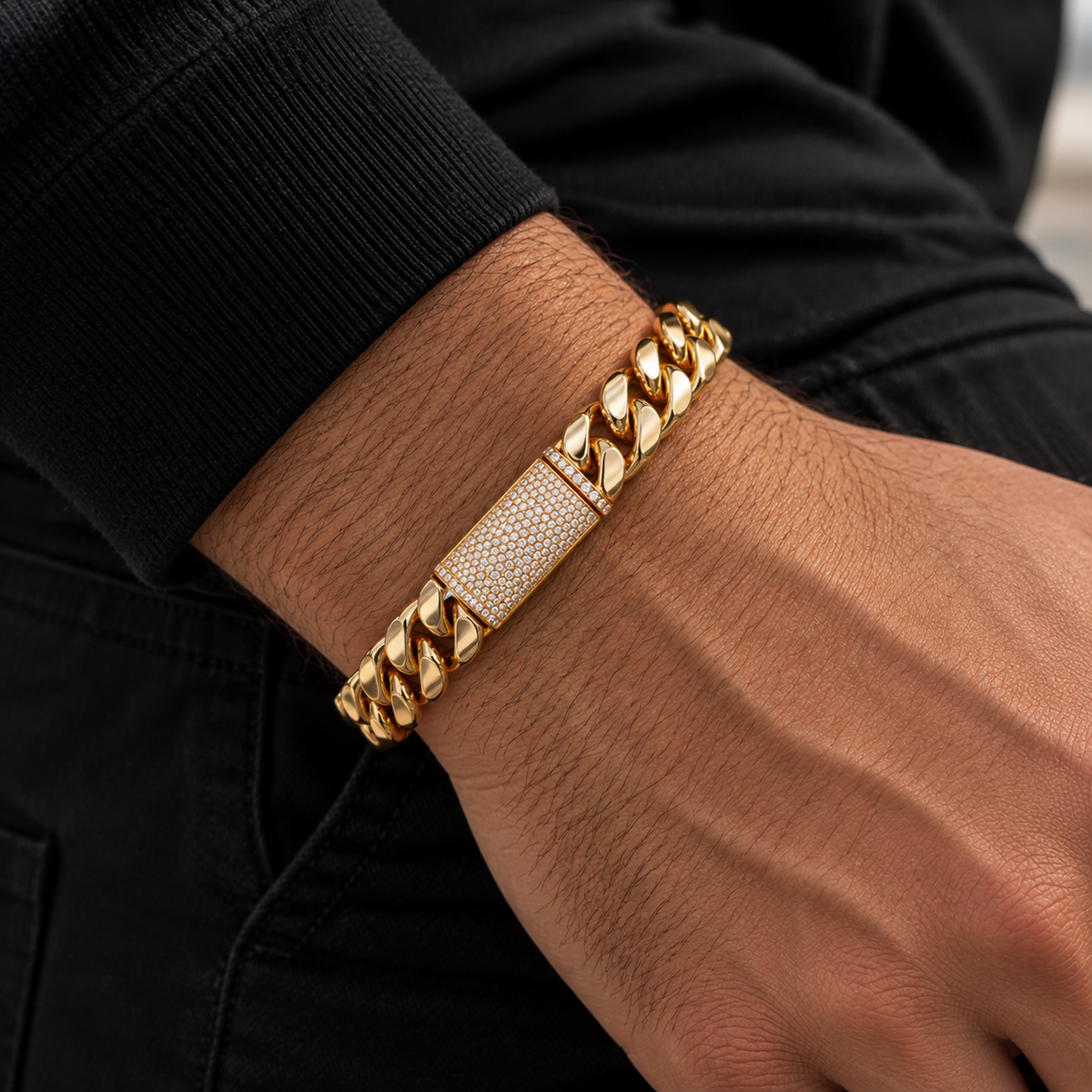 Diamond Lock Miami Cuban Bracelet