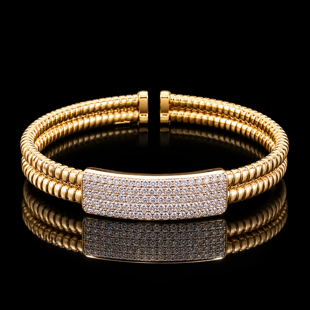 Twist Diamond Flex Bangle