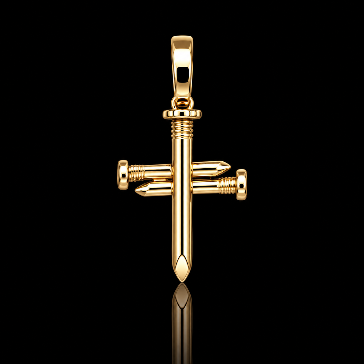 Mini Plain Triple Nail Cross