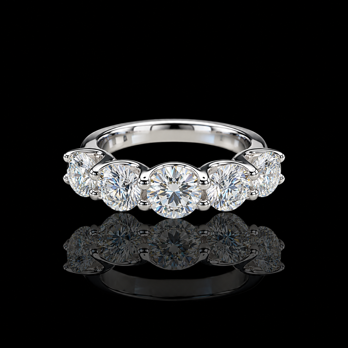 5 Diamond Ladies Ring