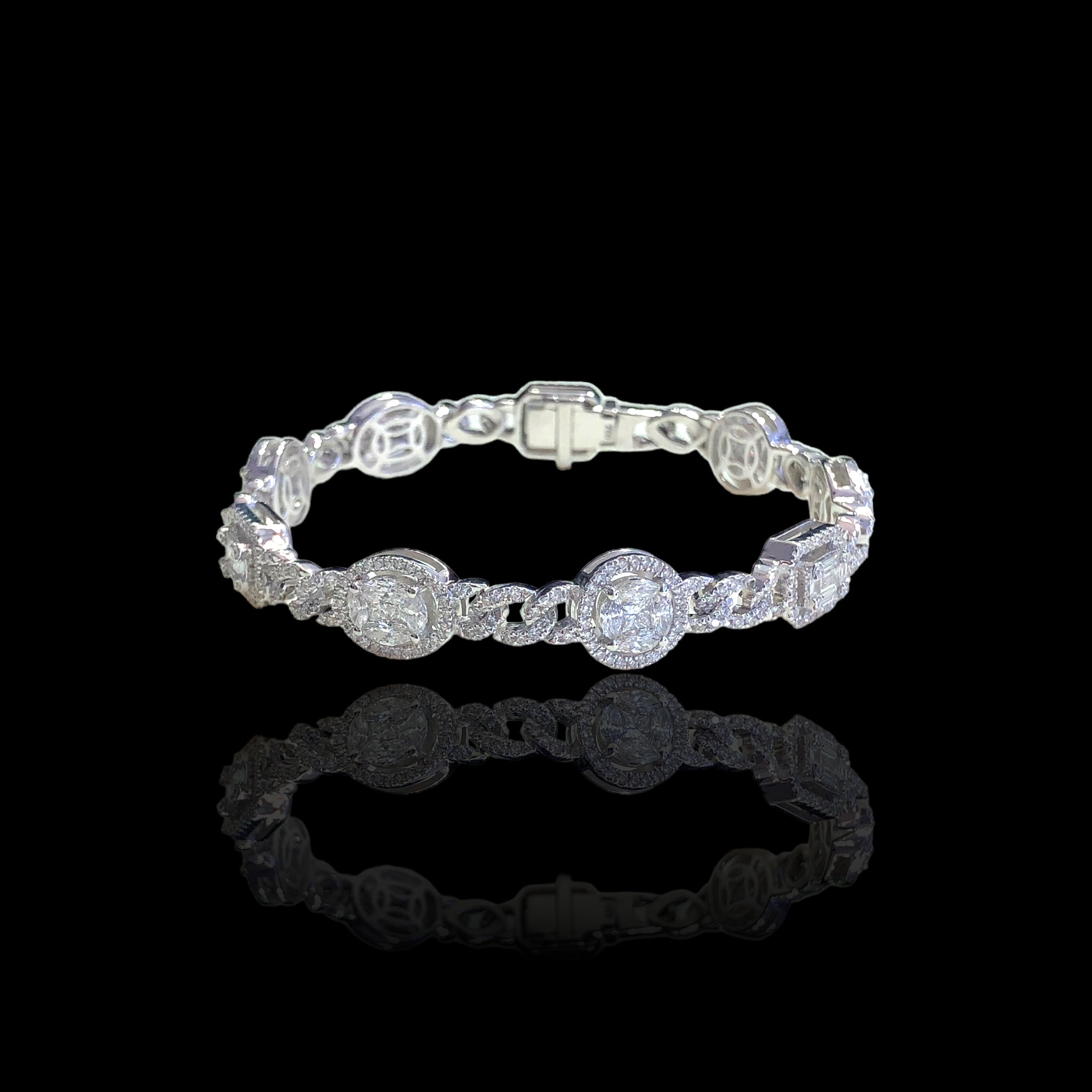Multi-Shape Diamond x Miami Cuban Bracelet